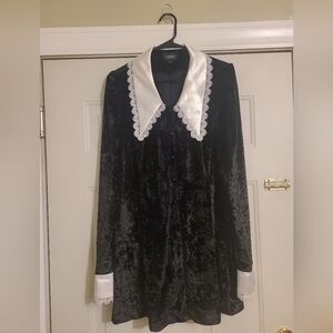 Dolls Kill Widow Plus Velvet Mini Dress (1X)